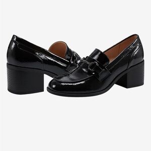 Bandolino  Black Block Heel Loafers